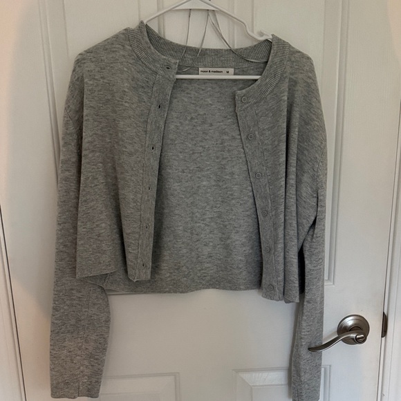 moon & madison Sweaters - Gray Cardigan